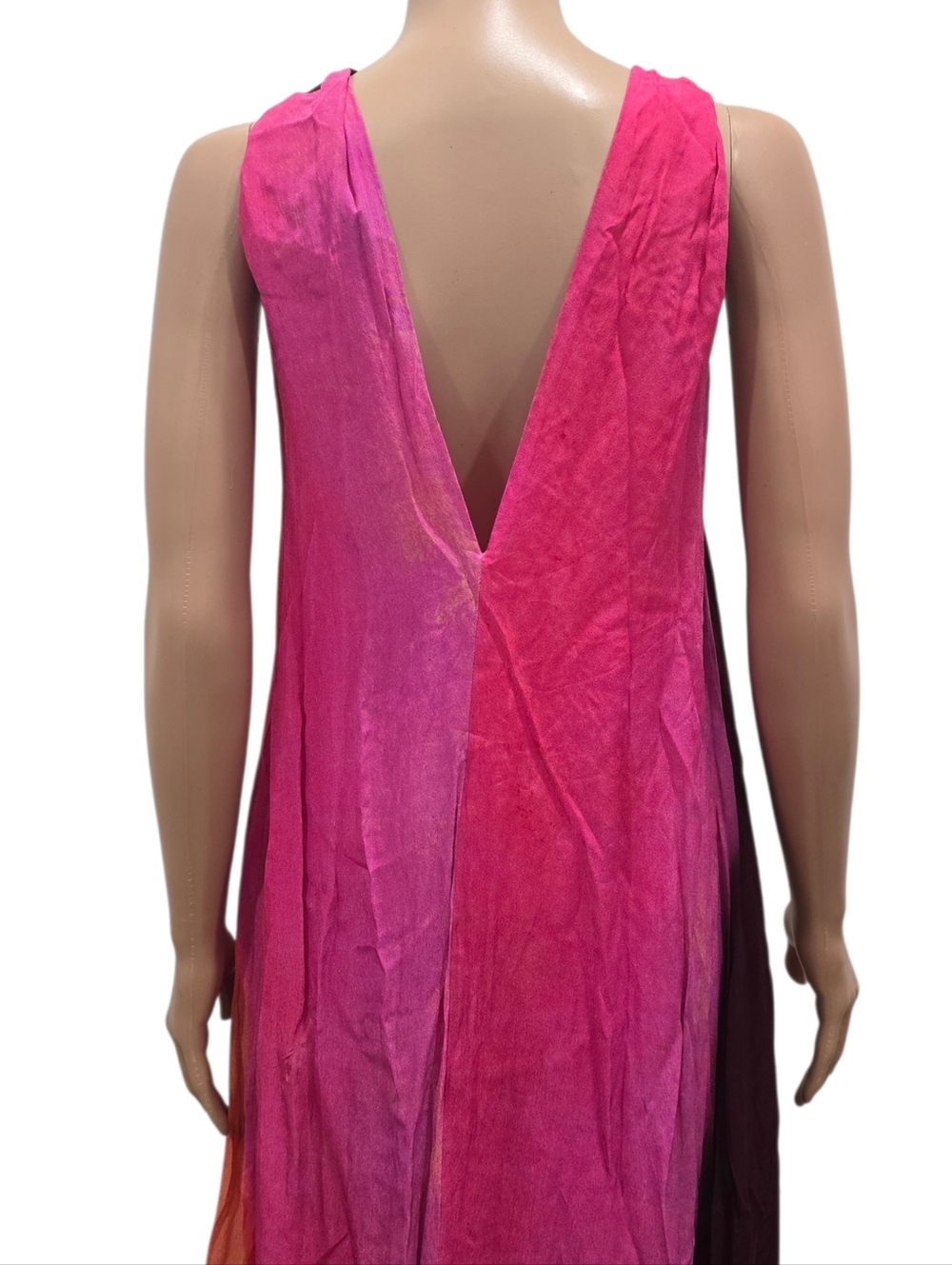 NEW Massimo Dutti Long Flowing Dress with Multicoloured Print RED MARL 6636/82 - Picture 9 of 10